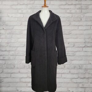 Katherine Kelly size 10 black alpaca and wool dressy winter coat